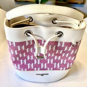 Karl Lagerfeld Paris Adele Monogram Bucket Bag